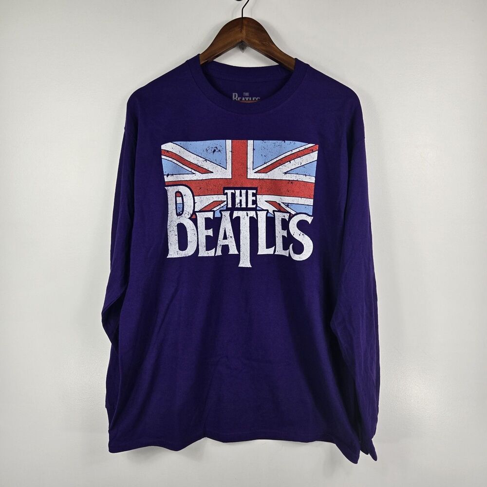 The Beatles Size‎ Large Purple Long Sleeve 100% Cotton Tee NWOT